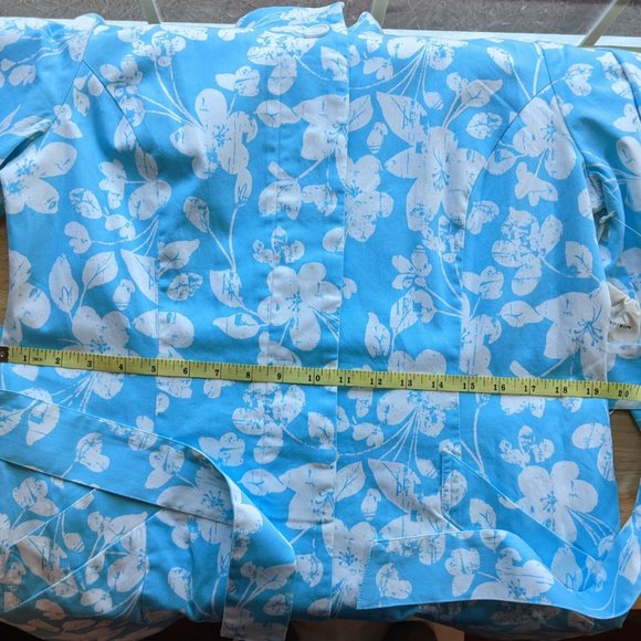 Madison Robin Egg Blue Floral "Trench" Coat NWT - Picture 14 of 16